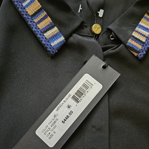 New Women's Kobi Halperin Long Sleeve Designer Blouse Size S. - Picture 3 of 15